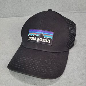 Patagonia P-6 Logo LoPro Trucker‎ Hat Black Adjustable Snapback Mesh Cap